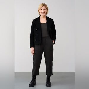 COS Denim Knit Wide Leg Cropped Pants Small